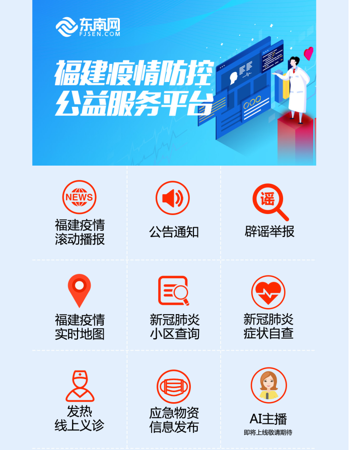 福建疫情防控公益服务平台在东南网上线 聚合多项实用公益服务