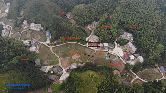 李锦莲案现场航拍图。 再审辩护人 刘长 提供